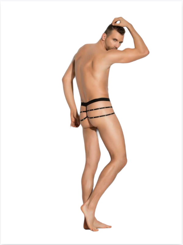 Fantezi Erkek Aşk Kırmızısı Seksi Metalli Tanga - String TG274598