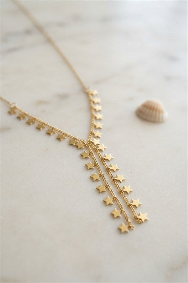 Gold Pirinç Yıldız Model Kadın Kolye TG27BKO11249