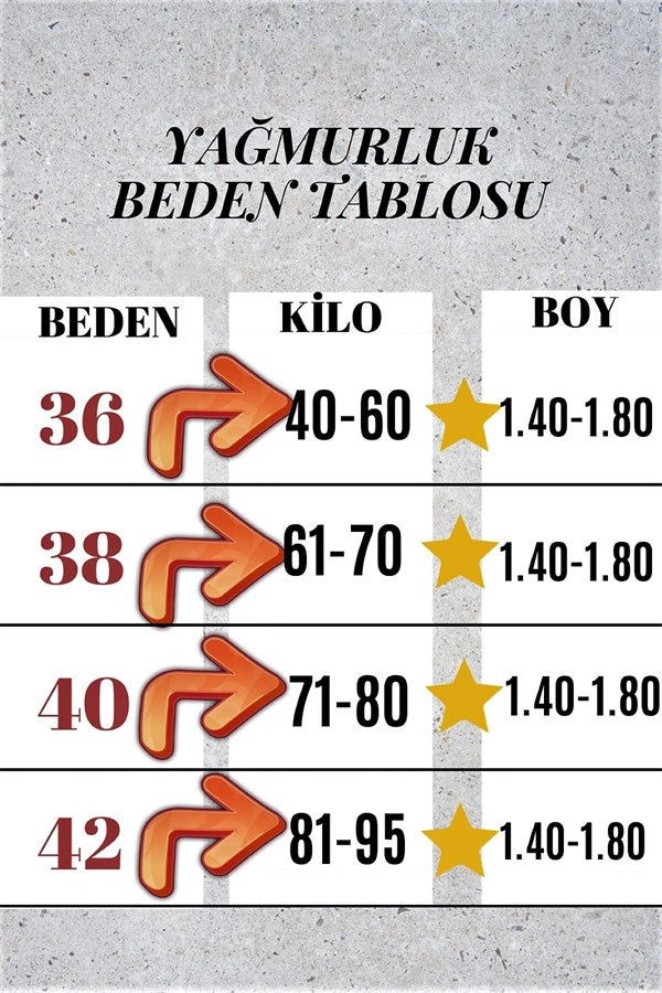 Sarı Yıldız Kapüşonlu Cepli İnce Yağmurluk